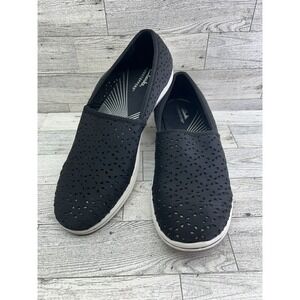 Clarks Women's Size 8.5 Breeze‎ Emily Slip On Cloudsteppers Black